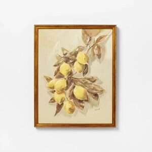 NWT 16"x20" Lemons Vintage Framed Wall Art